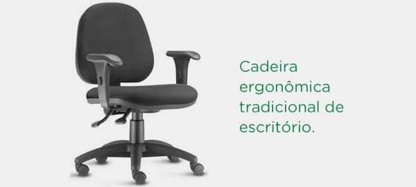 Cadeira ergonômica tradicional para escritório.